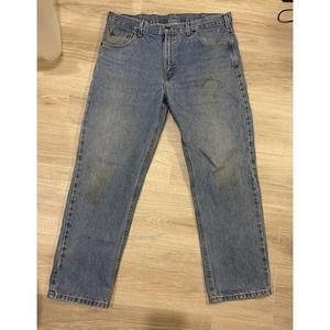 Vintage Mens Carhartt Blue Jeans CLEAN Size 36X30 Distressed Denim Pants